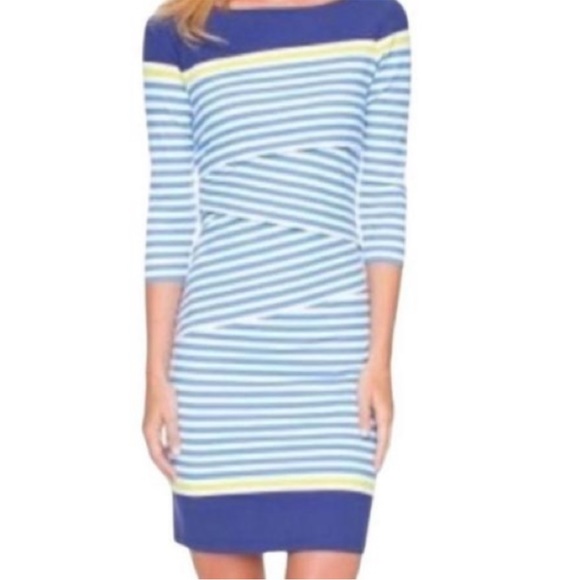 J. McLaughlin Dresses & Skirts - J. McLaughlin Striped Layered Dress Size Medium